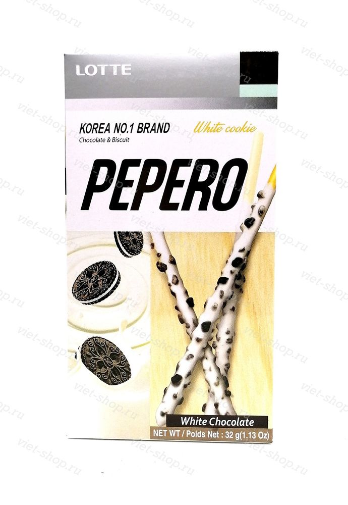 Соломка в шоколадной глазури Pepero White Cookie, Корея, 32 гр.