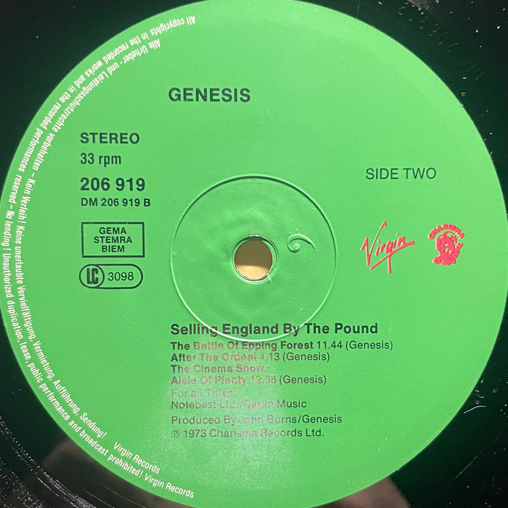 Genesis ‎– Selling England By The Pound (Европа 1986г.)