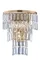 Бра NewRgy W2752P/4A PLATING BRASS+CLEAR, 4×40 Вт, прозрачное и латунное