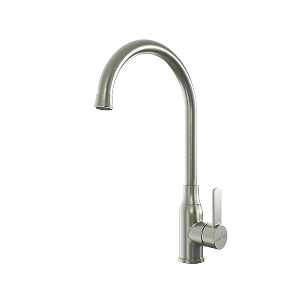Смеситель для кухни 35k MIXLINE МЛНС-0321 (MLSS-0321) трубчатый излив, п/гайку САТИН