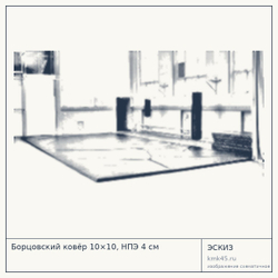 Борцовский ковёр 10×10, НПЭ 4 см — от 126 000 ₽