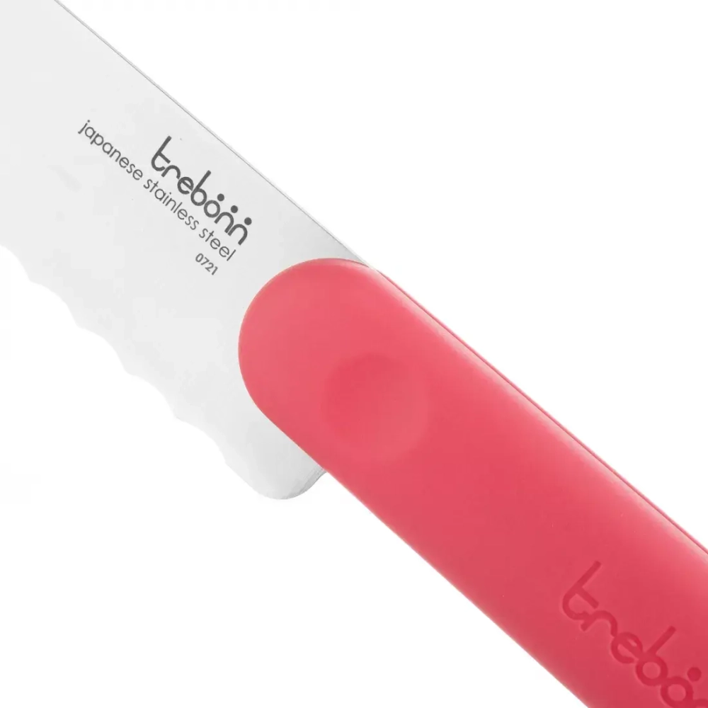 Нож кухонный для хлеба 20см Trebonn Chopping boards and Knives розовый