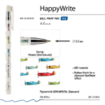 Ручка шариковая 0.5 мм, синяя "HappyWrite. Самолетики" (Bruno Visconti)