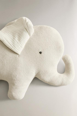 ZARA HOME ДЕТСКАЯ ПОДУШКА-СЛОНИК, СЕРЫЙ