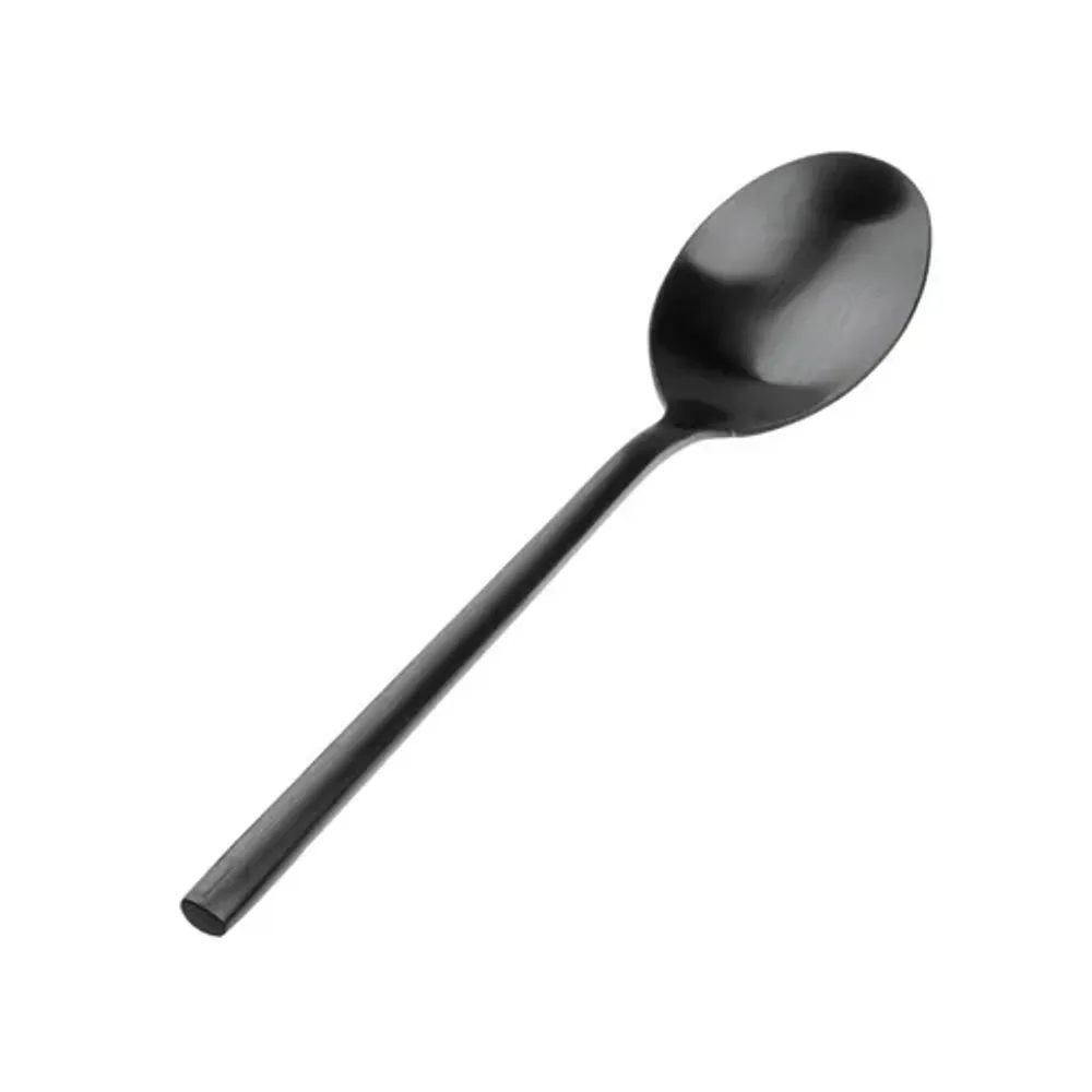 Ложка столовая 19,5 см матовая черный цвет Black Sapporo PVD P.L. - Davinci [12]