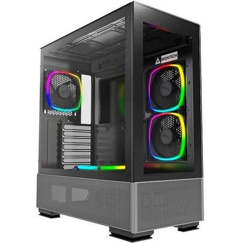 Корпус Midi-Tower Montech SKY TWO Black, ARGB, ATX, черный (SKYTB)