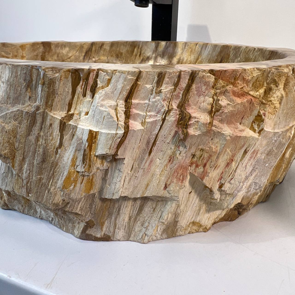 Раковина из окаменелого дерева ПАРА! OD-66941 53x42x15 из натурального камня