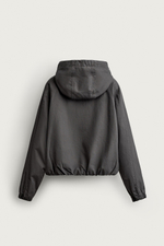 СТЕГАНАЯ КУРТКА С КОНТРАСТНЫМ КАПЮШОНОМ — ZARA