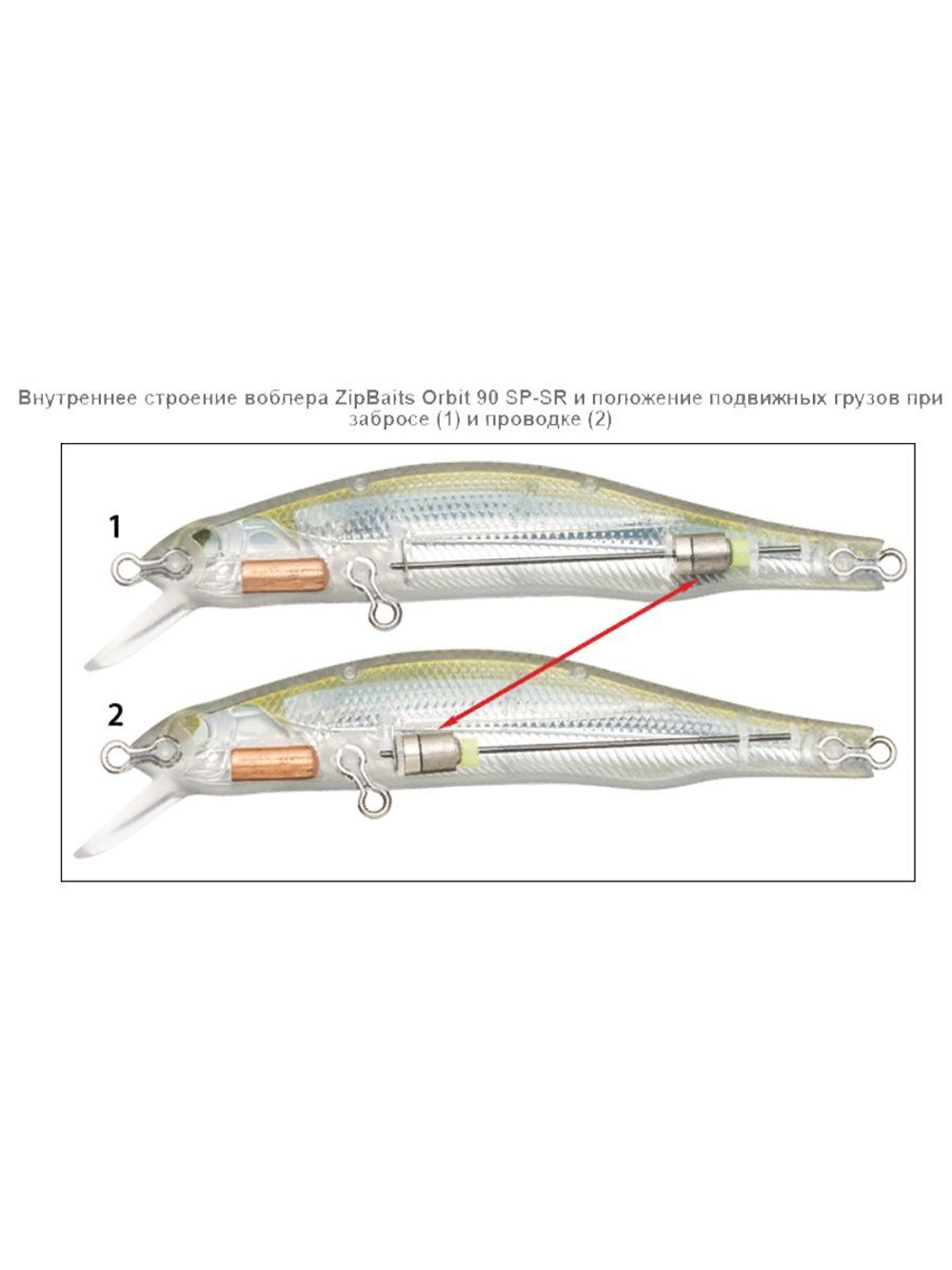 Воблер для рыбалки ZIPBAITS Orbit 90 SP-SR, 90мм, 10.2гр., заглубление 0.8-1.0м., цвет 600M, суспендер