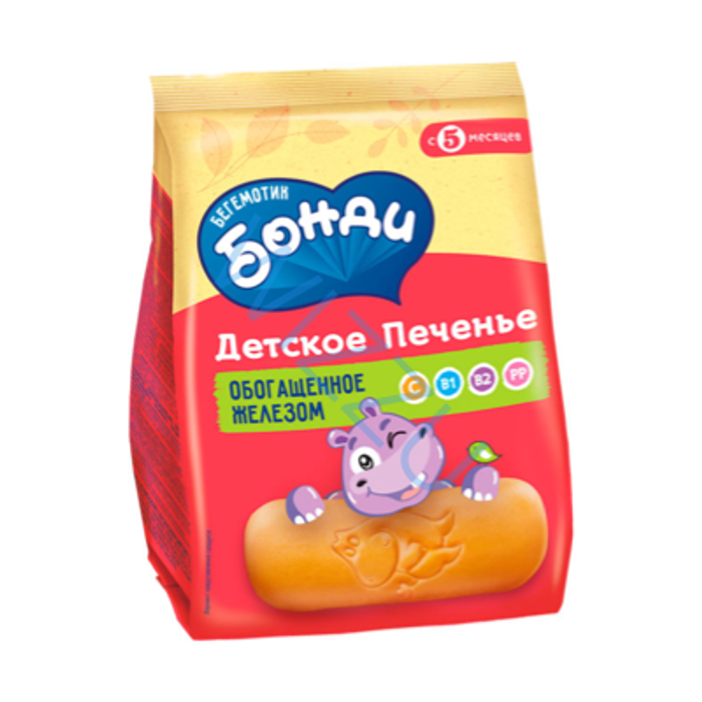 Печенье детское Бонди Бегемотик обогащенное йодом, 180 г
