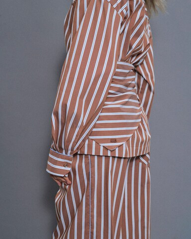 “Relaxed cotton” Брюки в пижамном стиле с кантом.