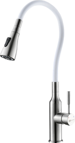 Смеситель Lemark Expert LM5082S-White для кухни с гибким изливом
