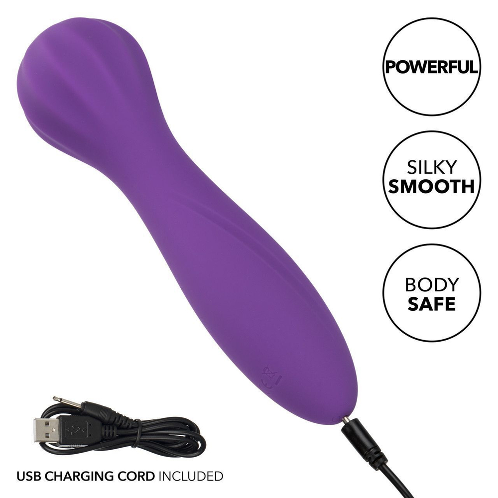 Фиолетовый вибромассажер Stella Liquid Silicone “O” Wand - 17,75 см. (Цвет: фиолетовый)