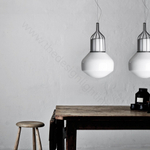 Pendant design lamp  AEROSTAT mini by Fabbian (Black)