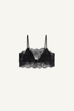 ZARA БЮСТГАЛЬТЕР-БАНДО С КРУЖЕВОМ - LIMITED EDITION, ЧЕРНЫЙ