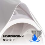 Чайник SONNEN KT-1758, 1,7 л, 2200 Вт, закрытый нагревательный элемент, пластик, белый, 453415