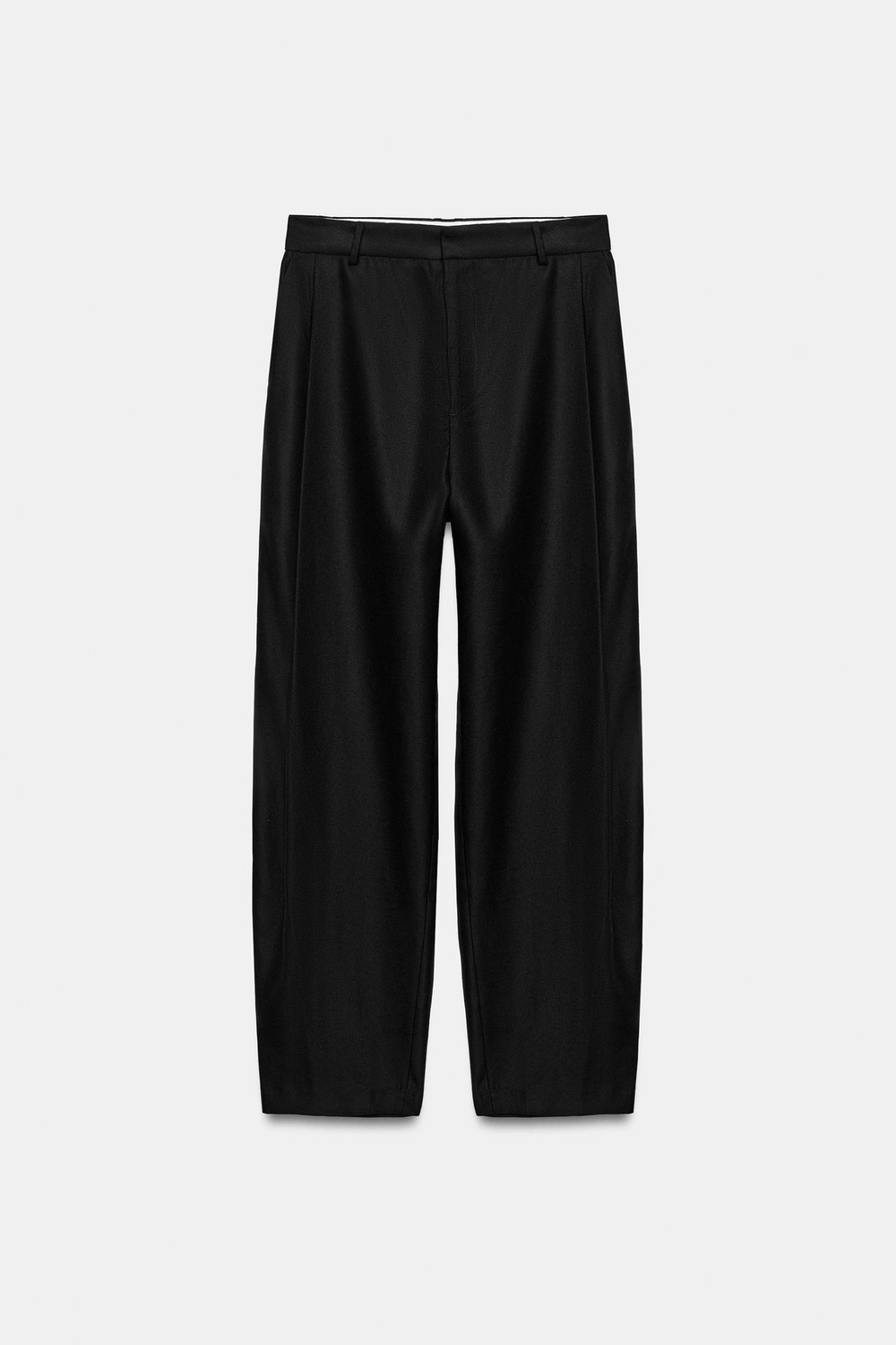 ZARA ШИРОКИЕ БРЮКИ ZW COLLECTION, ЧЕРНЫЙ