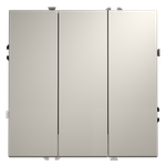 Выключатель встраиваемый трехклавишный 10А, (кашемир) Voltum S70 VLS030103