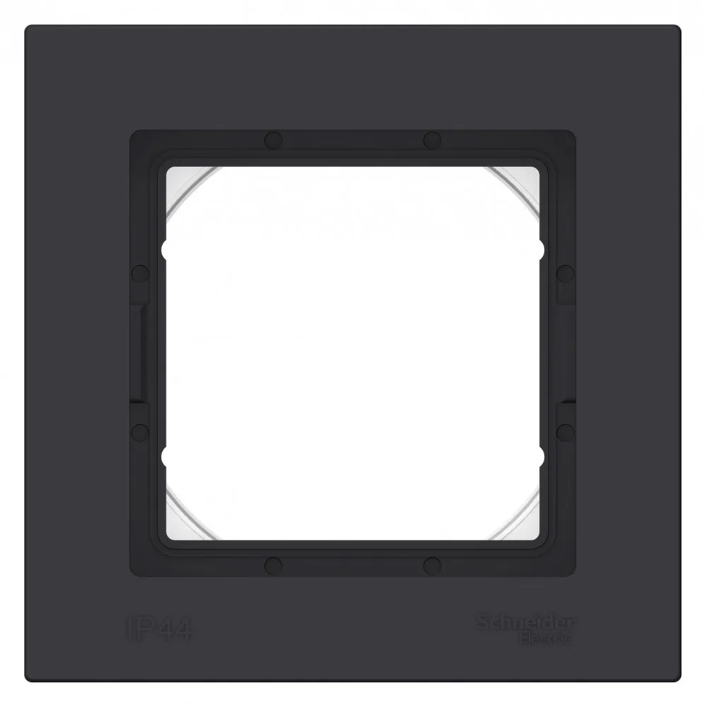 ATLASDESIGN AQUA 1-постовая РАМКА, IP44, КАРБОН