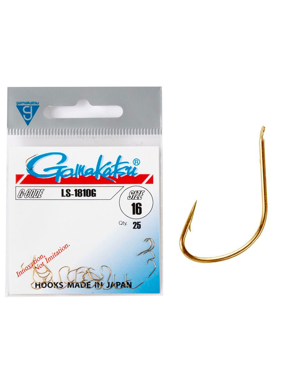 Крючки Gamakatsu LS-1810G HOOKS GOLD размер 12 (упк.25шт.)