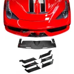 Карбоновая губа и спойлеры переднего бампера на замену для Ferrari 458 Speciale 2013-2015 Феррари