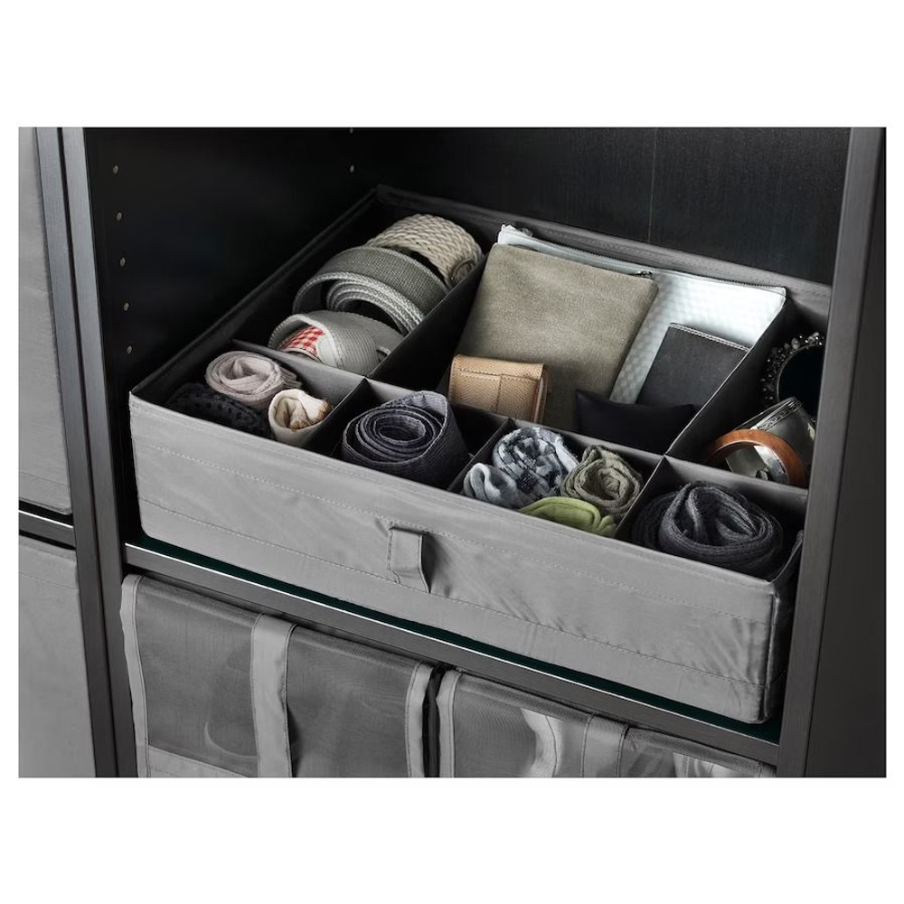 Органайзер, ИКЕА СКУББ, IKEA SKUBB, 7 отделений, Серый, 44х34х11 см, 1 шт.