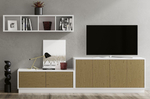 Тумба ТВ Nora 3014.7 Blanco/Nuez Disemobel
