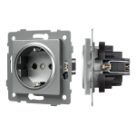 Механизм электрической розетки SCT-MEU1-PL-GR-V (250V, 16A) (Arlight, -)