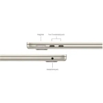 Ноутбук Apple MacBook Air 13" 2024 (Apple M3, RAM 16 ГБ, SSD 512 ГБ), Сияющая звезда