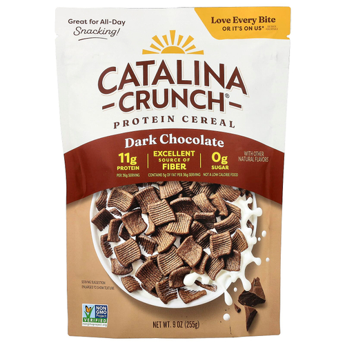 Catalina Crunch, протеиновые хлопья, темный шоколад, 255 г (9 унций)