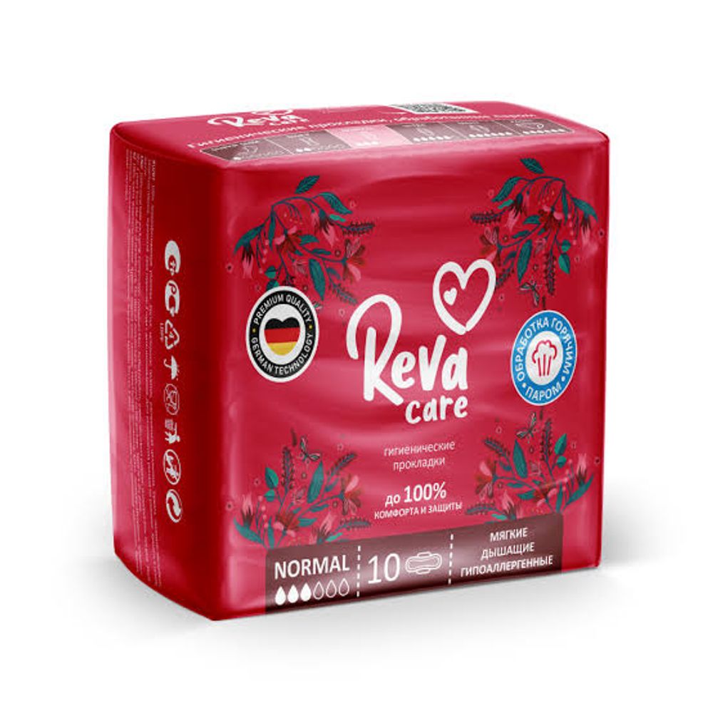 Прокладки Ночные Reva Care нормал. (красный) 10шт