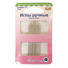 Иглы ручные для штопки, 1-5, металл, 10 шт (10009100/060923/3140244/1_Индия)
