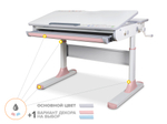 Растущая парта Mealux Edmonton Multicolor Lite BD-610 (950×660 мм)