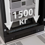 Напольный 19" IT-корпус ДКС серии CQE 24U 600х1200х1000, двери стекло+сплошная, панели для крыши, кабельный ввод, RAL7011/7035