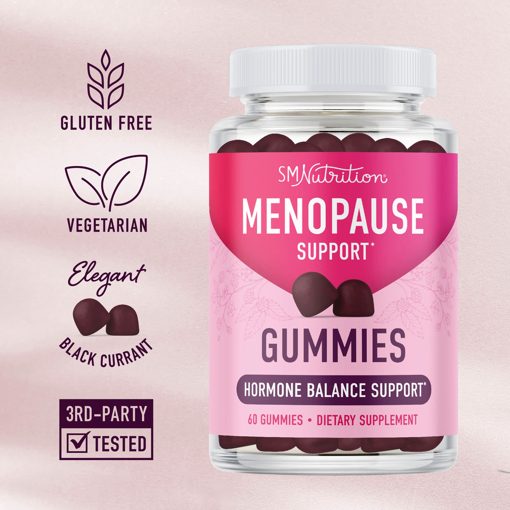 SMNutrition, жевательные таблетки для поддержки при менопаузе, со вкусом черной смородины, 60 жевательных таблеток