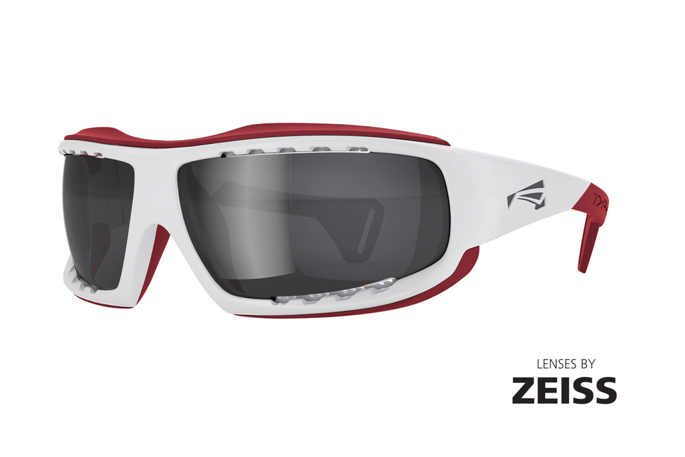 Спортивные очки LiP Typhoon / Gloss White - Red / Zeiss / PA Polarized / Methane Smoke