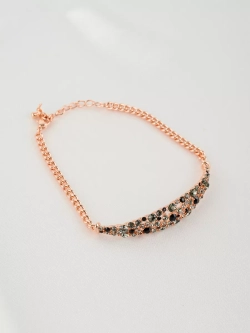 Браслет Россыпь из серо-черных камней Swarovski