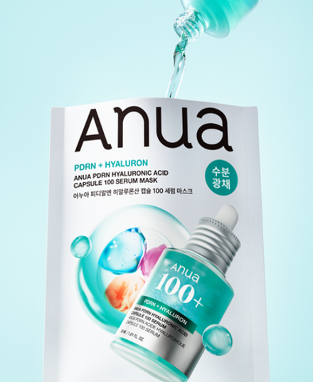 Anua Увлажняющая тканевая маска с ПДРН и гиалуроновой кислотой PDRN Hyaluronic Acid Capsule 100 Serum Mask 23 мл