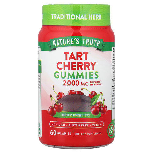 Nature's Truth, жевательные таблетки с вишней, со вкусом вишни, 60 жевательных таблеток (1000 мг в 1 жевательной таблетке)