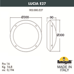 Уличный настенный светильник Fumagalli LUCIA 1R3.000.000.LYE27