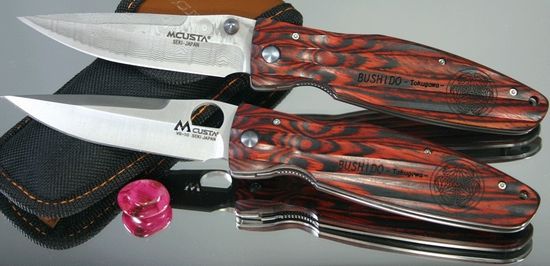 Складной нож Mcusta Ieyasu Tokugawa Staminawood Handle MC-0183 c клинком из стали VG-10, рукоять дерево