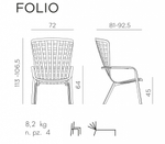 Комплект пластиковой мебели Nardi Folio Poggio, агава, бежевый