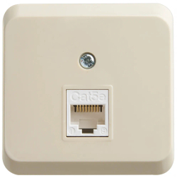 ЭТЮД О/У РОЗЕТКА компьютерная RJ45, кат.5е, КРЕМОВЫЙ