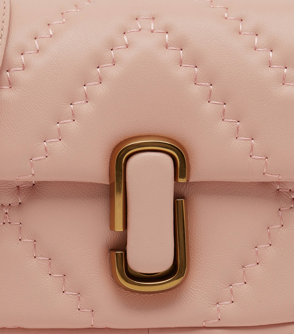 Кожаная сумка-мессенджер THE QUILTED LEATHER J MARC MINI Marc Jacobs - пудро-розовый(2S3HSH016H03)