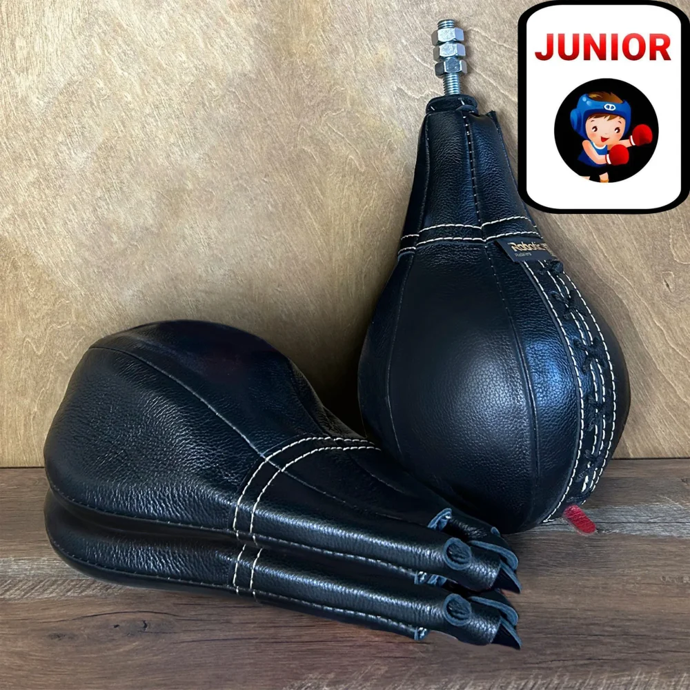 Кожаный чёрный Premium чехол для груши силомера Junior