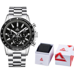 PEAK Reverse Collection Quartz Movement Stainless Steel Watchband Watch Men"s Watches White Dial