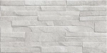 Настенная плитка Alma Ceramica TWU2550DCV14 Discover 24.9x50 серая глянцевая / рельефная под камень / под кирпич