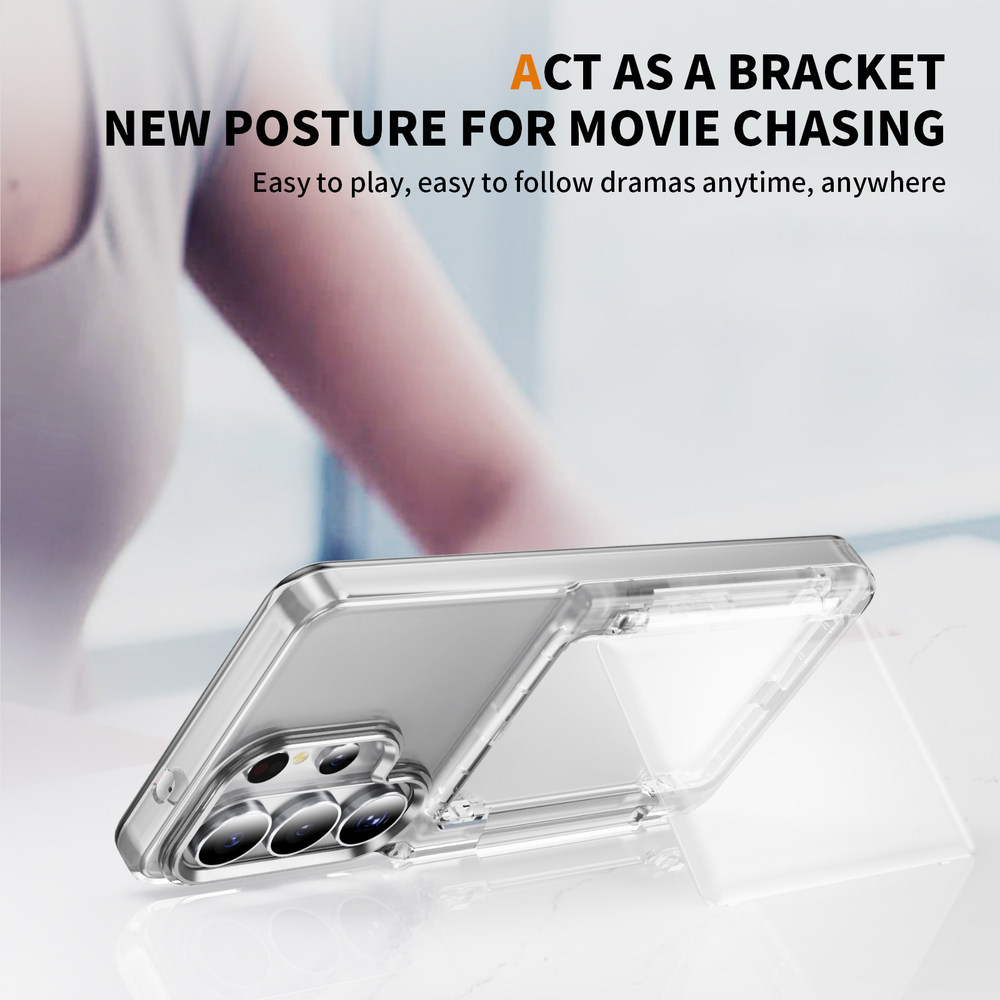 Прозрачный чехол Lumen Case с подставкой 2‑в‑1 и отделением для карт: Samsung Galaxy S26 Ultra