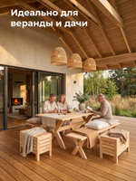 Стол обеденный, 210х103х73, Осло, складной, массив сосны, Dipriz