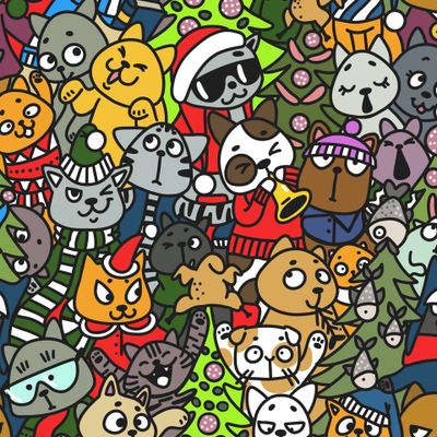 новогодние котики